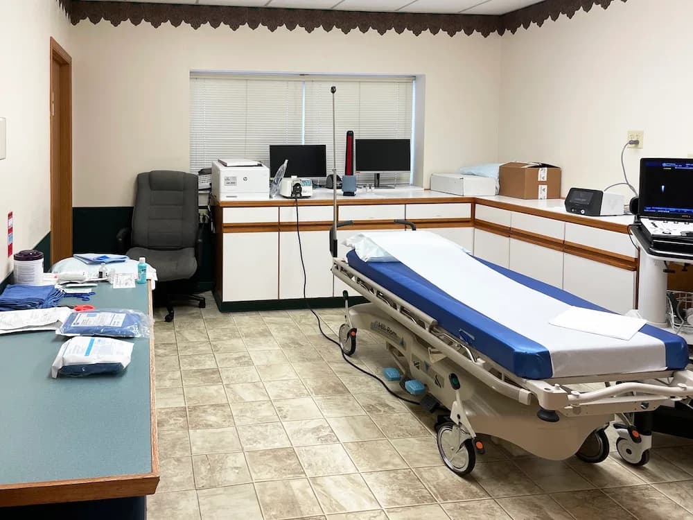 In-office vein treatment procedure room at Comprehensive Vein Care